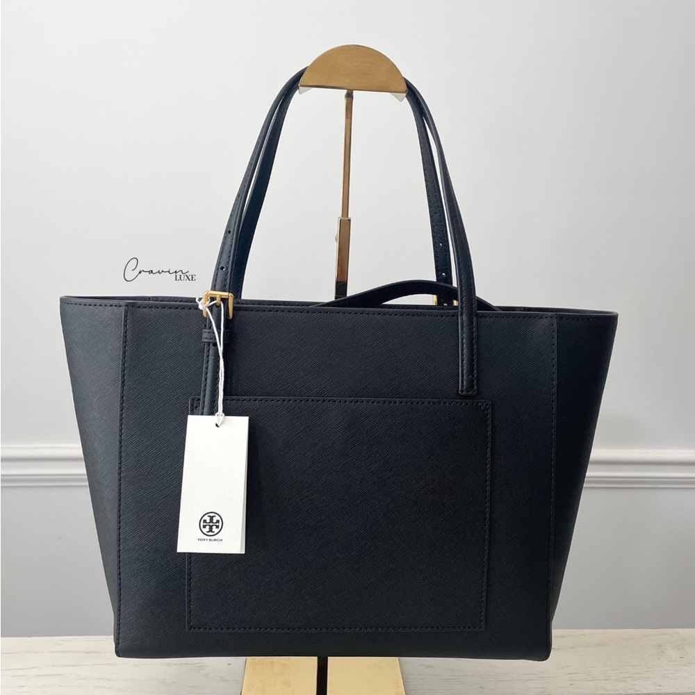 ❌❌SOLD❌❌New Tory Burch Emerson Tote Black - Picture 3 of 11